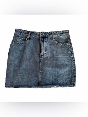 Pistola Studded Denim Mini Skirt
